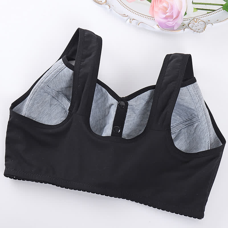 Butterfly Flower Printed Front Closure Wireless Bra - image 12