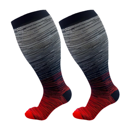 Plus Size Colorful Stripe Compression Socks - image 3