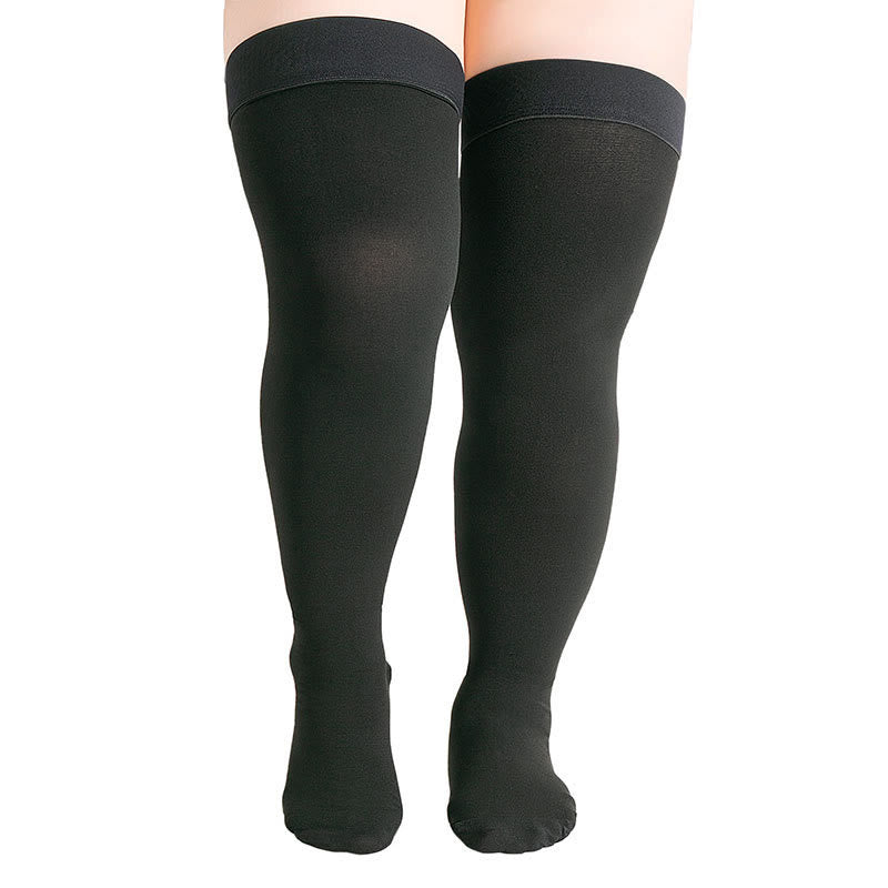 Bundle Plus Size Thigh High + Knee High Compression Socks - image 4