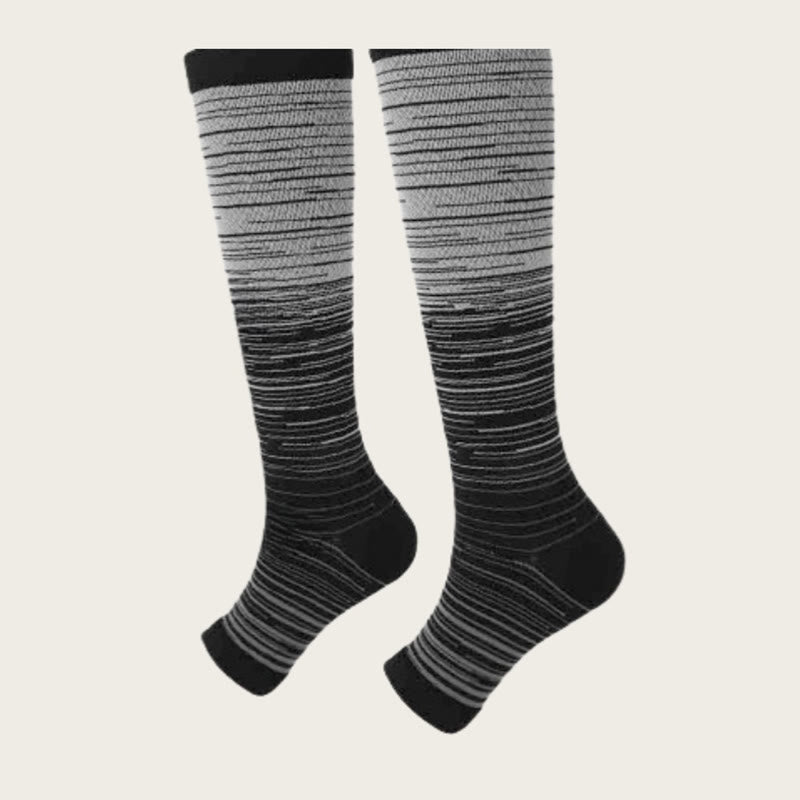 Plus Size Open Toe Line Compression Socks(3 Pairs) - image 5