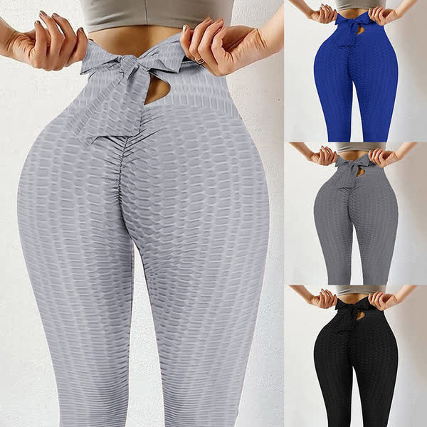 Bow Bubble Butt Lifting Sports Legging - image 1