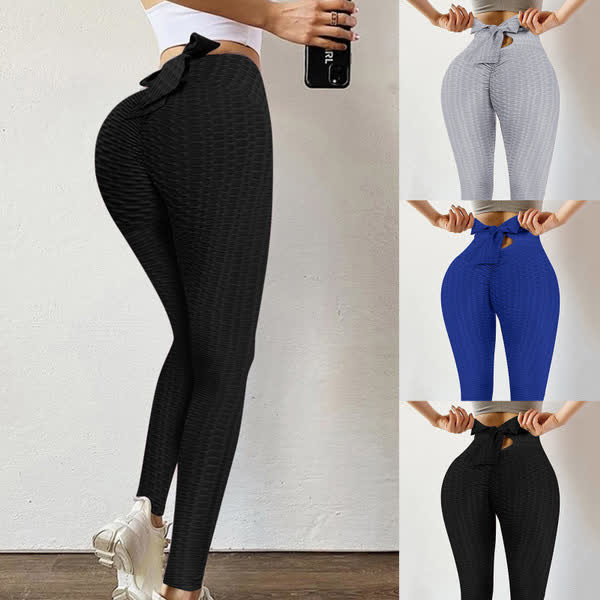 Bow Bubble Butt Lifting Sports Legging - image 0
