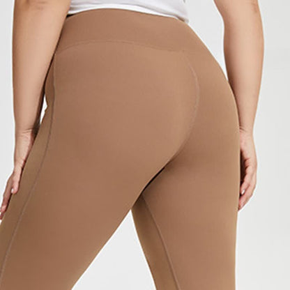 Solid Color Stretchy Yoga Flare Pants - image 4