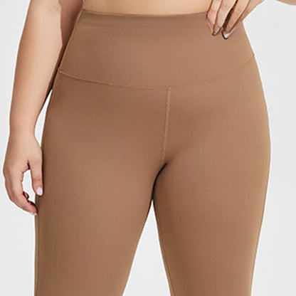 Solid Color Stretchy Yoga Flare Pants - image 3