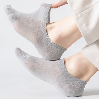 Mesh Soft Cotton No Show Socks(5 Pairs) - image 7