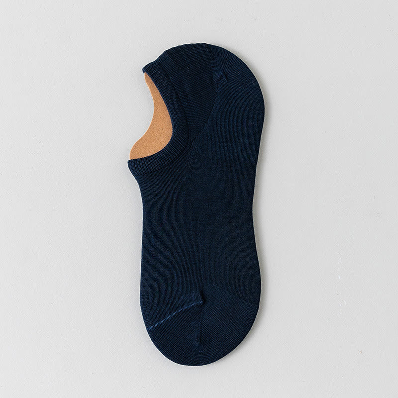 Mesh Soft Cotton No Show Socks(5 Pairs) - Navy Blue - EU39-45(US6-11) - image 17