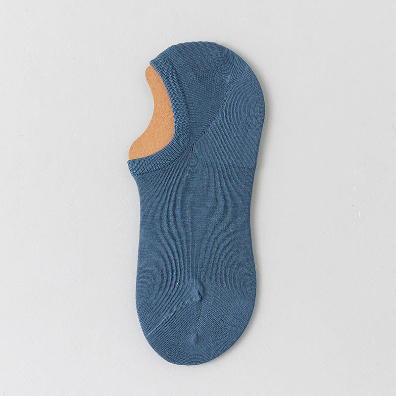 Mesh Soft Cotton No Show Socks(5 Pairs) - Blue - EU39-45(US6-11) - image 11