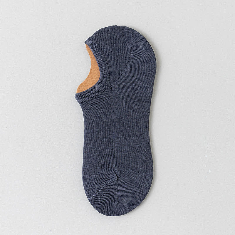 Mesh Soft Cotton No Show Socks(5 Pairs) - Dark Blue - EU39-45(US6-11) - image 18