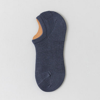 Mesh Soft Cotton No Show Socks(5 Pairs) - Dark Blue - EU39-45(US6-11) - image 18