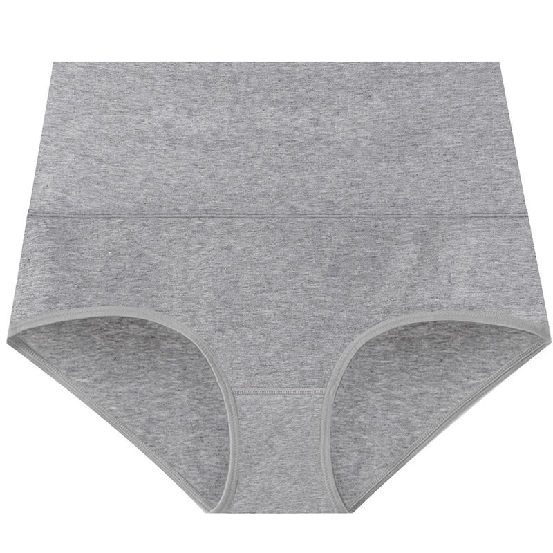 Solid Color Basic High Waist Brief(3 Packs) - Light Gray - 5XL - image 10