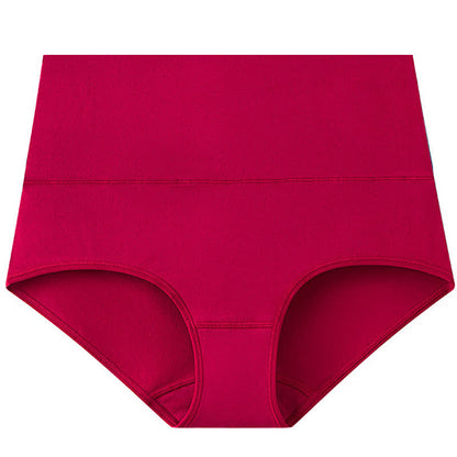 Solid Color Basic High Waist Brief(3 Packs) - Red - 5XL - image 2