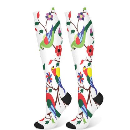 Flower Parrot Compression Socks(3 Pairs)