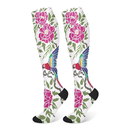 Flower Parrot Compression Socks(3 Pairs)