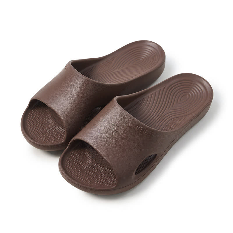 Solid Color Arch Support Non-Slip EVA Bathroom Slides - Coffee - EU44-45(US10-11) - image 4