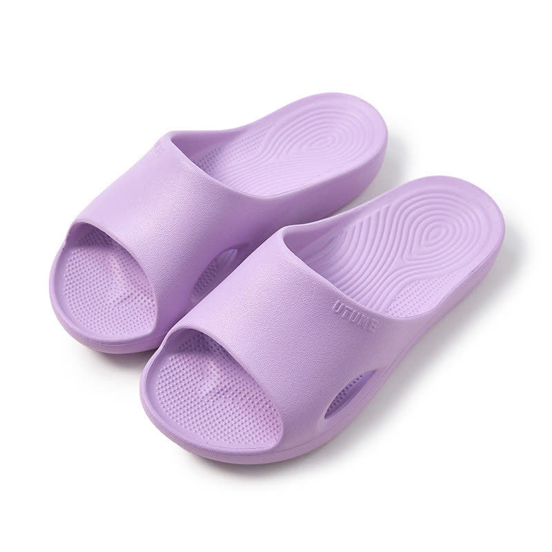 Solid Color Arch Support Non-Slip EVA Bathroom Slides - Purple - EU39-40(US6-7) - image 6