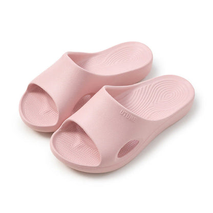 Solid Color Arch Support Non-Slip EVA Bathroom Slides - Pink - EU37-38(US4.5) - image 3