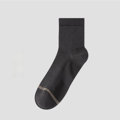 Business Style Quarter Socks(5 Pairs) - Dark Grey - EU39-44(US6-10) - image 11