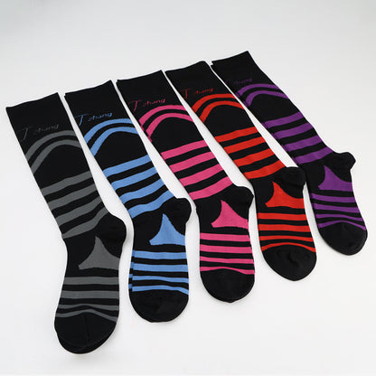 Letter Stripes Compression Socks(5 Pairs) - image 6
