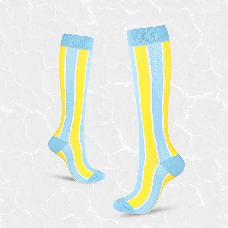 Wide Stripes Compression Socks(4 Pairs) - image 3