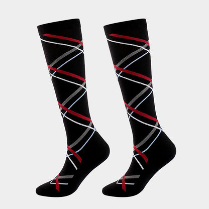 Squares Ribbon Compression Socks(3 Pairs) - image 2