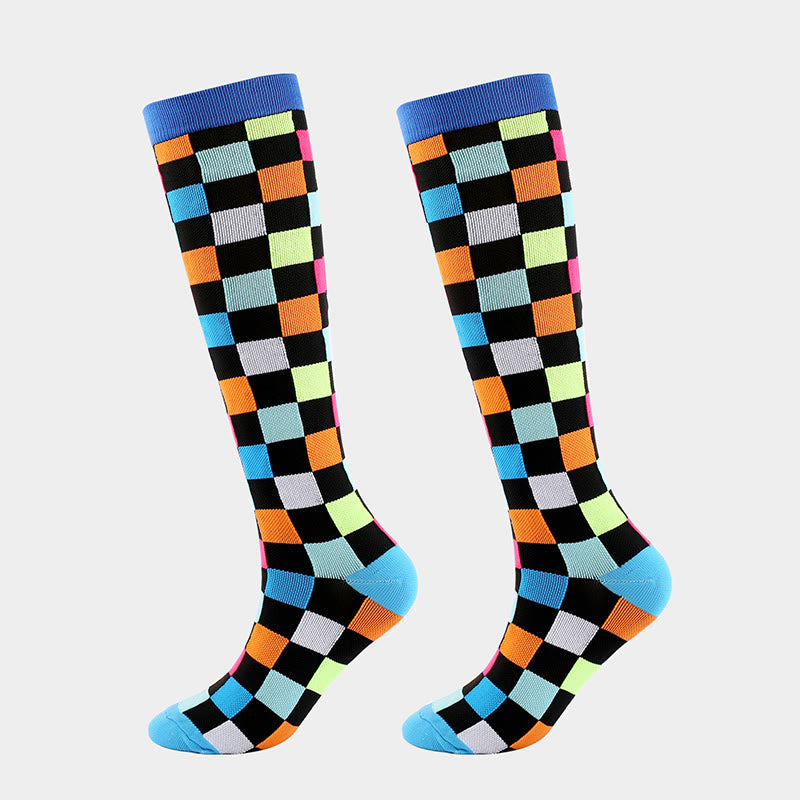Squares Ribbon Compression Socks(3 Pairs) - image 3