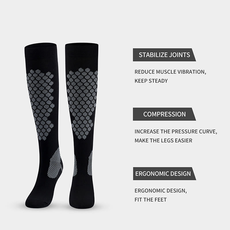 Diamond Lattice Sports Compression Socks(3 Pairs) - image 3