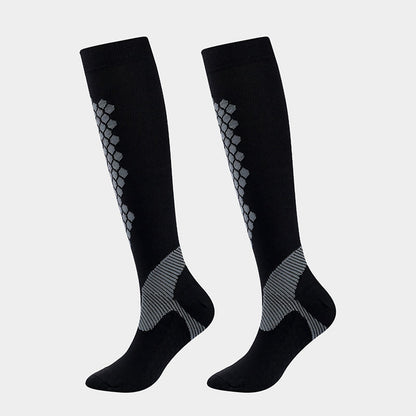 Diamond Lattice Sports Compression Socks(3 Pairs) - Black - EU38-41(US8-11) - image 4