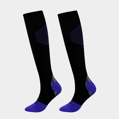 Honeycomb Color Matching Compression Socks(4 Pairs) - Black - EU38-41(US8-11) - image 4