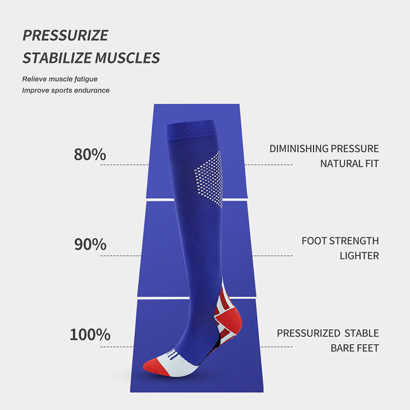 Honeycomb Color Matching Compression Socks(4 Pairs) - image 2