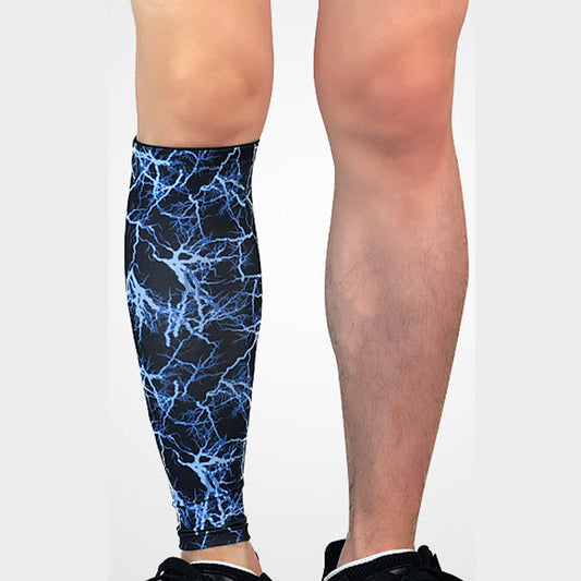 Plus Size Crack Calf Compression Sleeves - Blue - XL - image 0