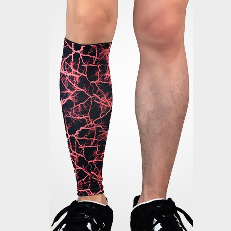 Plus Size Crack Calf Compression Sleeves - Red - XL - image 1