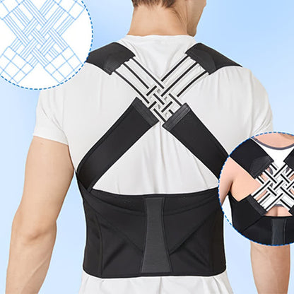 Adjustable Posture Corrector Shoulder Brace - Black - 3XL - image 2