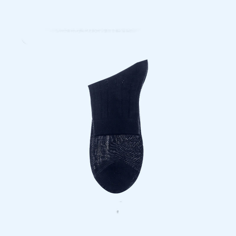 Transparent Ice Silk Ankle Socks(4 Pairs) - Navy Blue - EU39-45(US6-11) - image 8