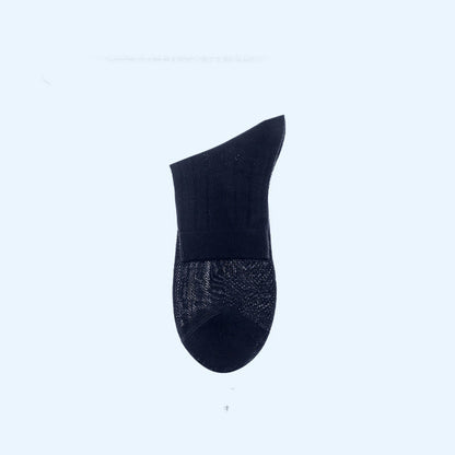 Transparent Ice Silk Ankle Socks(4 Pairs) - Navy Blue - EU39-45(US6-11) - image 8