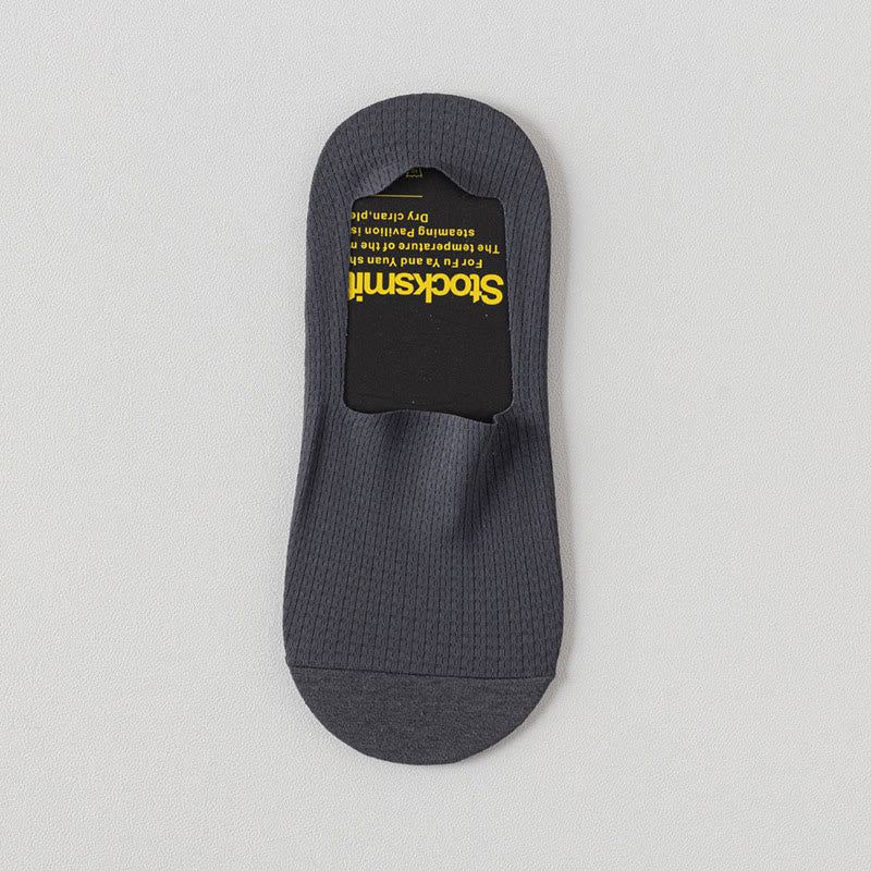 Classic Waffle No Show Socks(6 Pairs) - Dark Grey - EU39-44(US6-10) - image 15