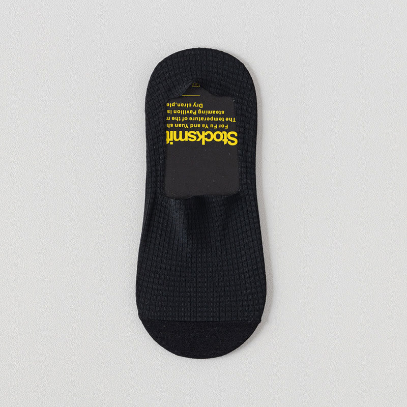 Classic Waffle No Show Socks(6 Pairs) - Black - EU39-44(US6-10) - image 11