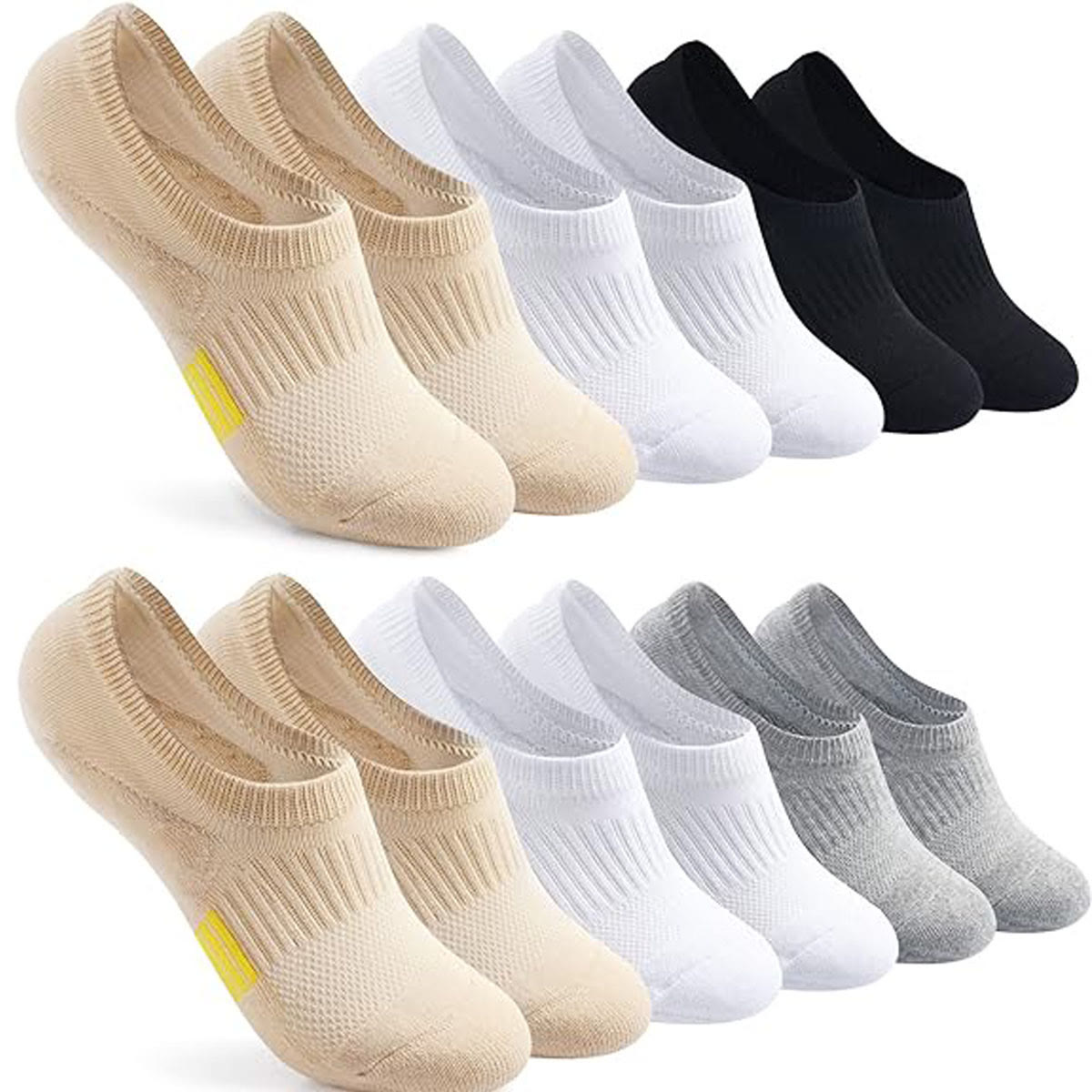 New Combination Pack No Show Socks(6 Pairs)