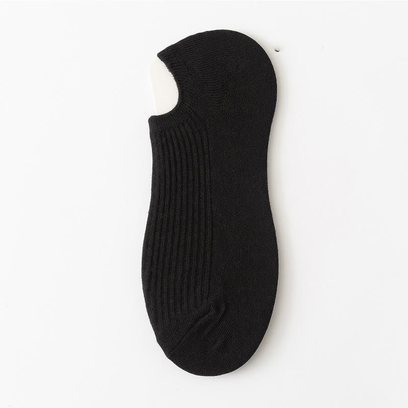 Simple Color Ankle Socks(9 Pairs) - Black - EU39-44(US6-10) - image 12