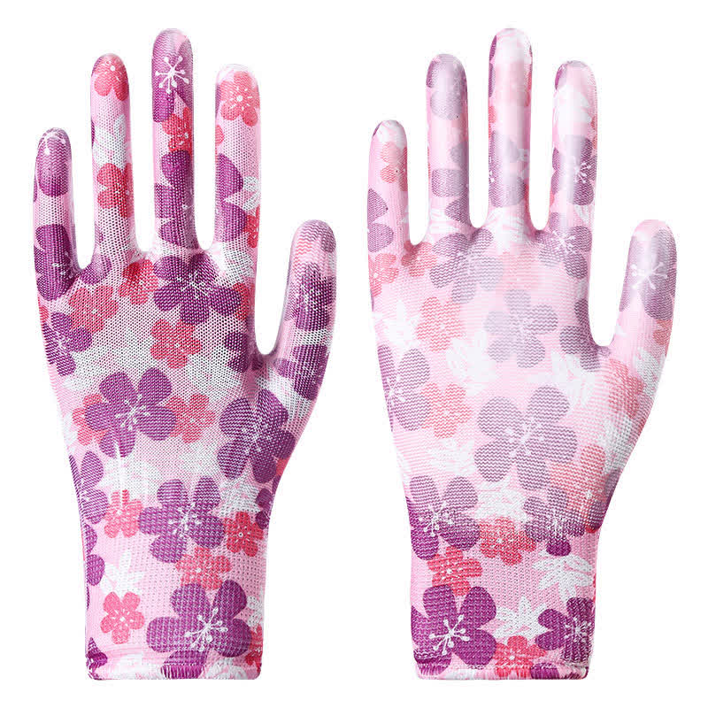 Abrasion-resistant Non-slip Gardening Work Gloves(12 Pairs) - Pink - One Size - image 9