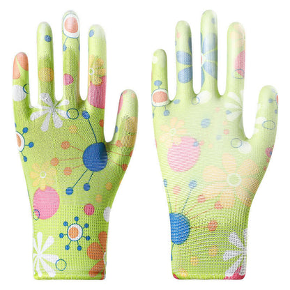 Abrasion-resistant Non-slip Gardening Work Gloves(12 Pairs) - Green - One Size - image 13