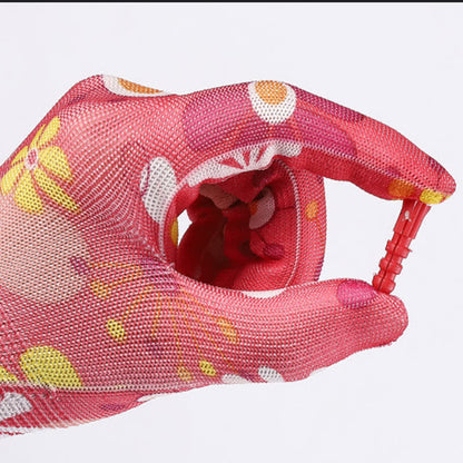 Nylon Knit Printed Gardening Work Gloves(12 Pairs) - image 5