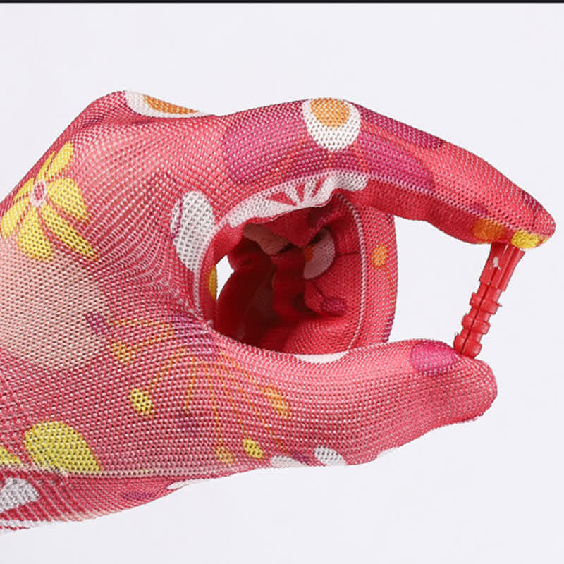 Nylon Knit Printed Gardening Work Gloves(12 Pairs) - image 4