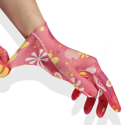 Nylon Knit Printed Gardening Work Gloves(12 Pairs) - image 6