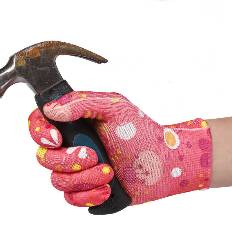 Nylon Knit Printed Gardening Work Gloves(12 Pairs) - image 7