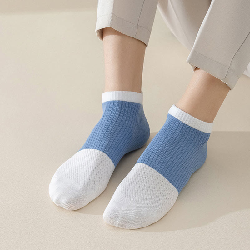 Casual Cotton Solid Color Ankle Socks(6 Pairs) - image 8