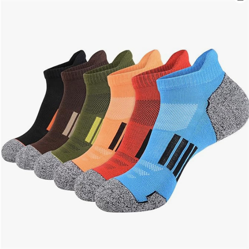 Plus Size Heel Tab Ankle Compression Socks(6 Pairs) - Multicolor - EU39-45(US6-11) - image 0