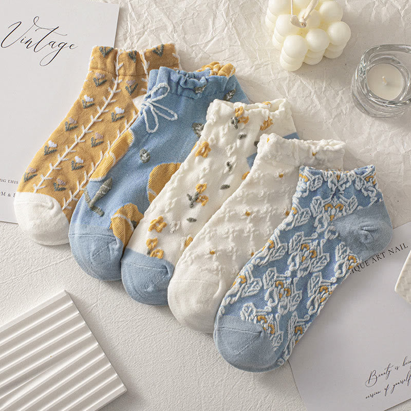 Forest Flowers Ankle Socks(8 Pairs) - image 1