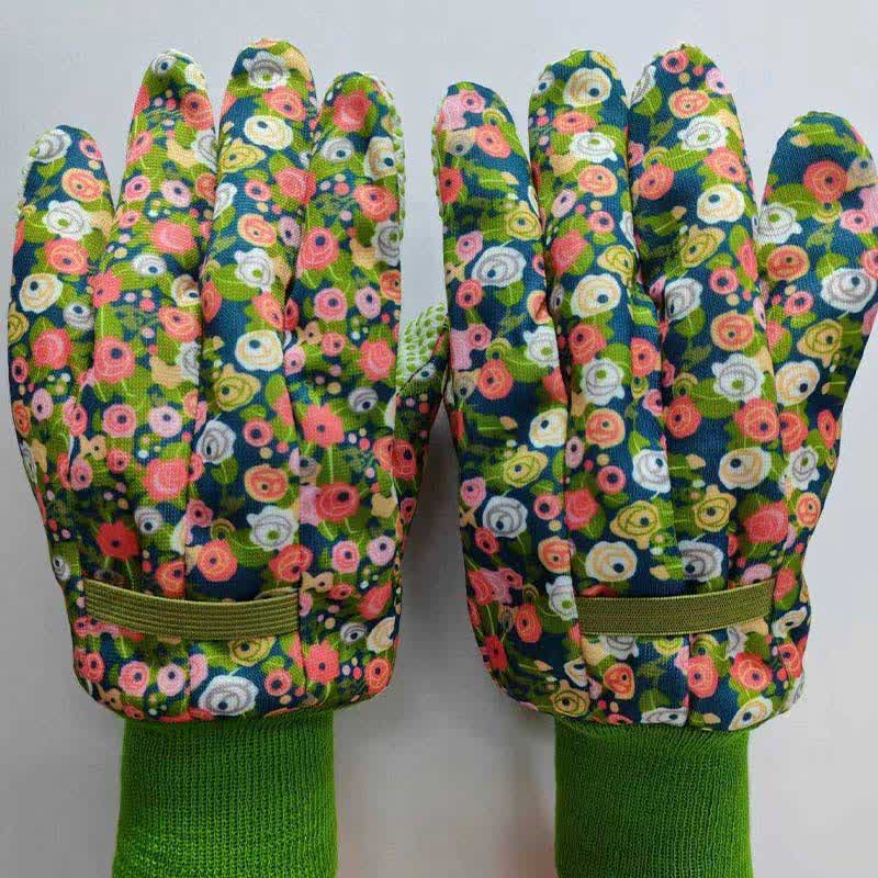 Flower Print Gardening Work Protective Gloves(3 Pairs) - image 13