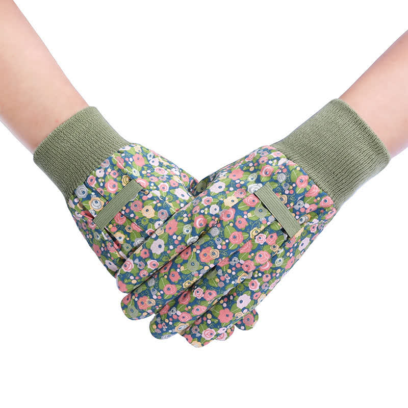 Flower Print Gardening Work Protective Gloves(3 Pairs) - image 7