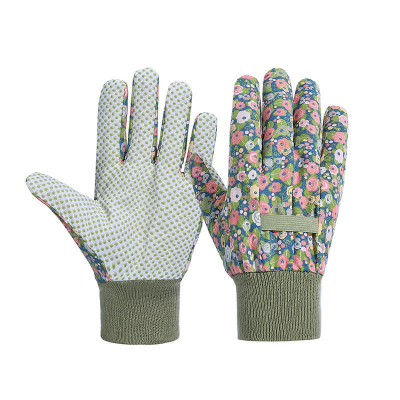 Flower Print Gardening Work Protective Gloves(3 Pairs) - A - One Size - image 8